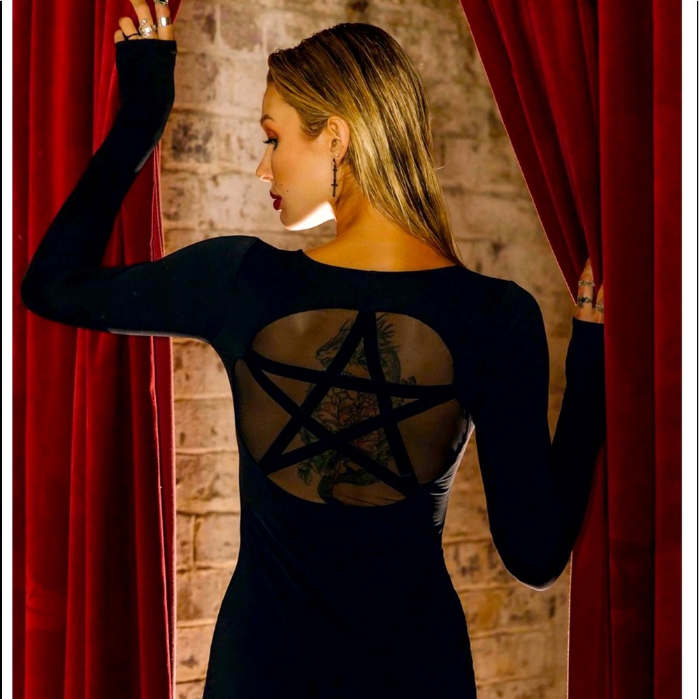 Blackmilk Hidden Magic Long Sleeve Dress